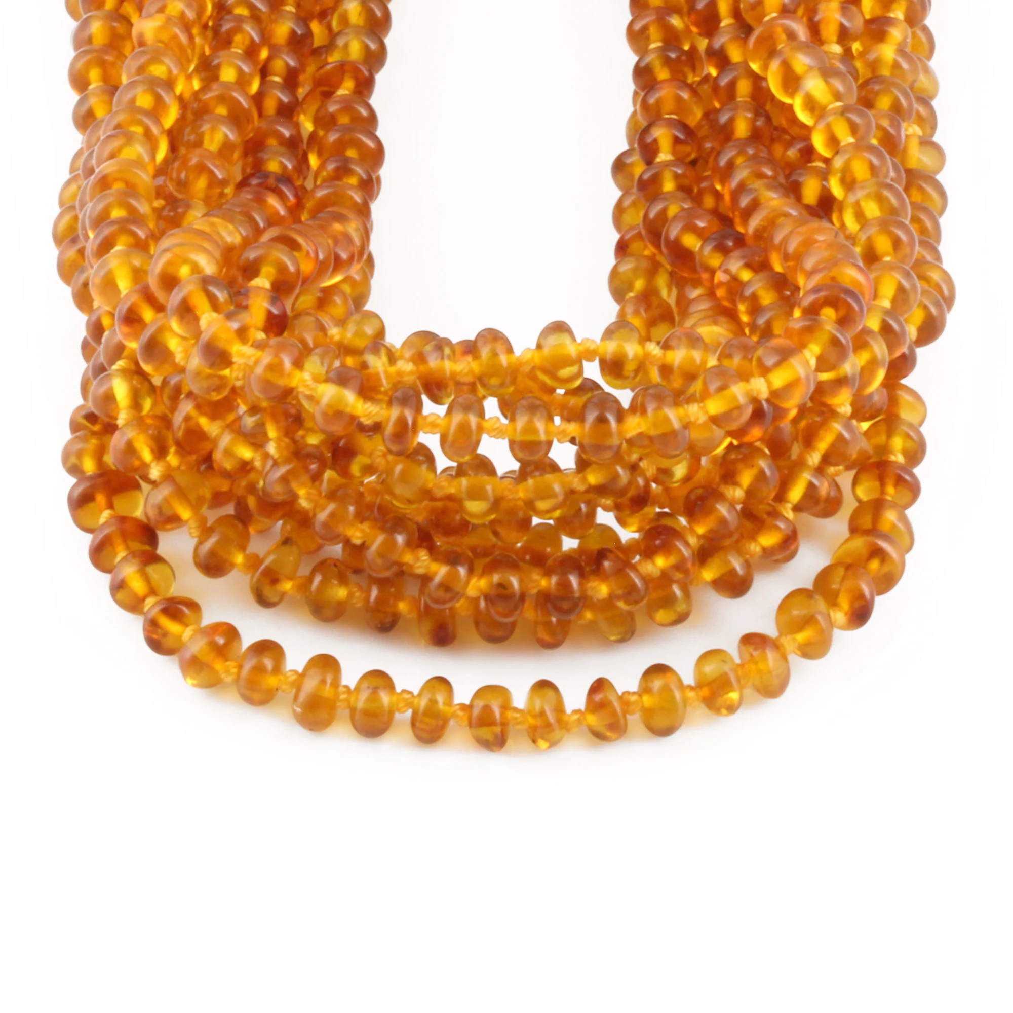 BALTIC AMBER ADULT NECKLACES LOT OF 10pcs - ROUNDEL. XR53LC