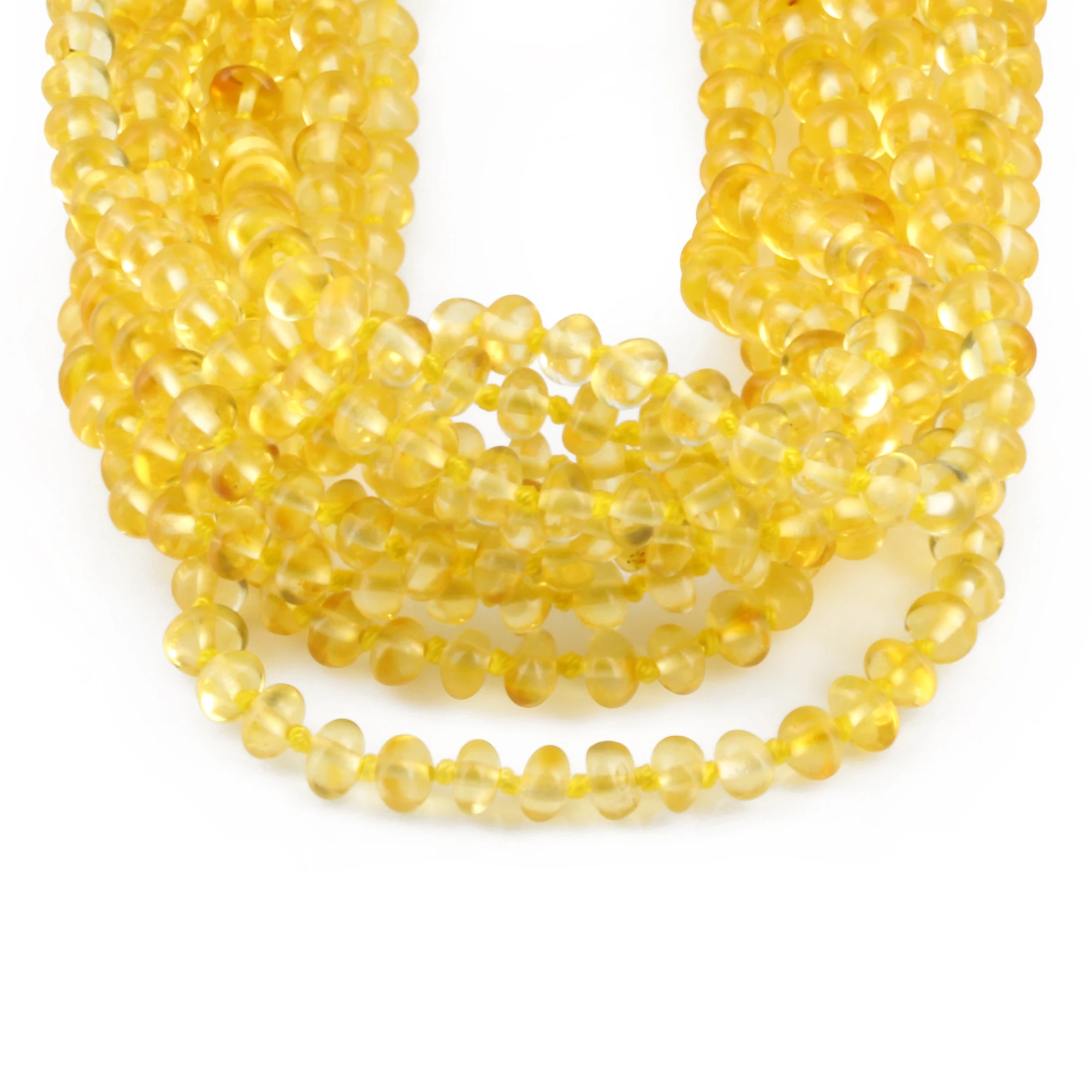 BALTIC AMBER ADULT NECKLACES LOT OF 10pcs - ROUNDEL. XR53Y