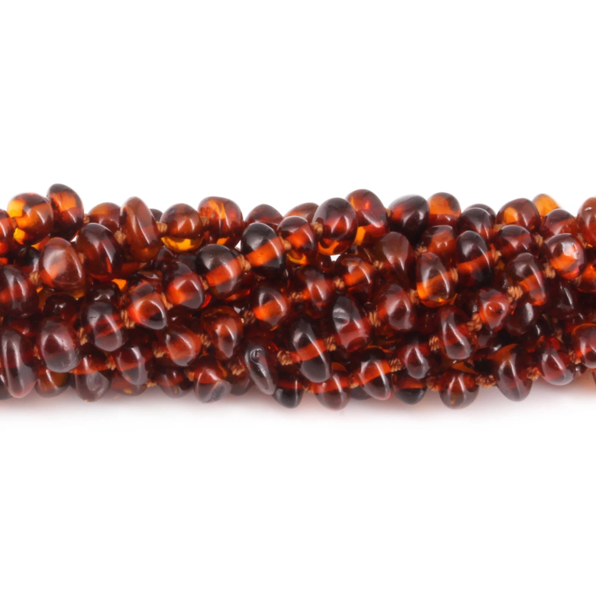 Baltic Amber Adult Necklace Baroque Cognac Glossy Finish – Wholesale Lot of 10pcs - 45cm / 17.7in – XB43C