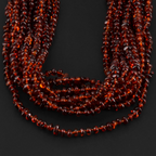 Baltic Amber Adult Necklace Baroque Cognac Glossy Finish – Wholesale Lot of 10pcs - 45cm / 17.7in – XB43C