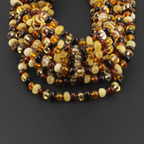 Baltic Amber Adult Necklace Roundel Multicolor Glossy Finish – Wholesale Lot of 10pcs - 45cm / 17.7in – XR53M