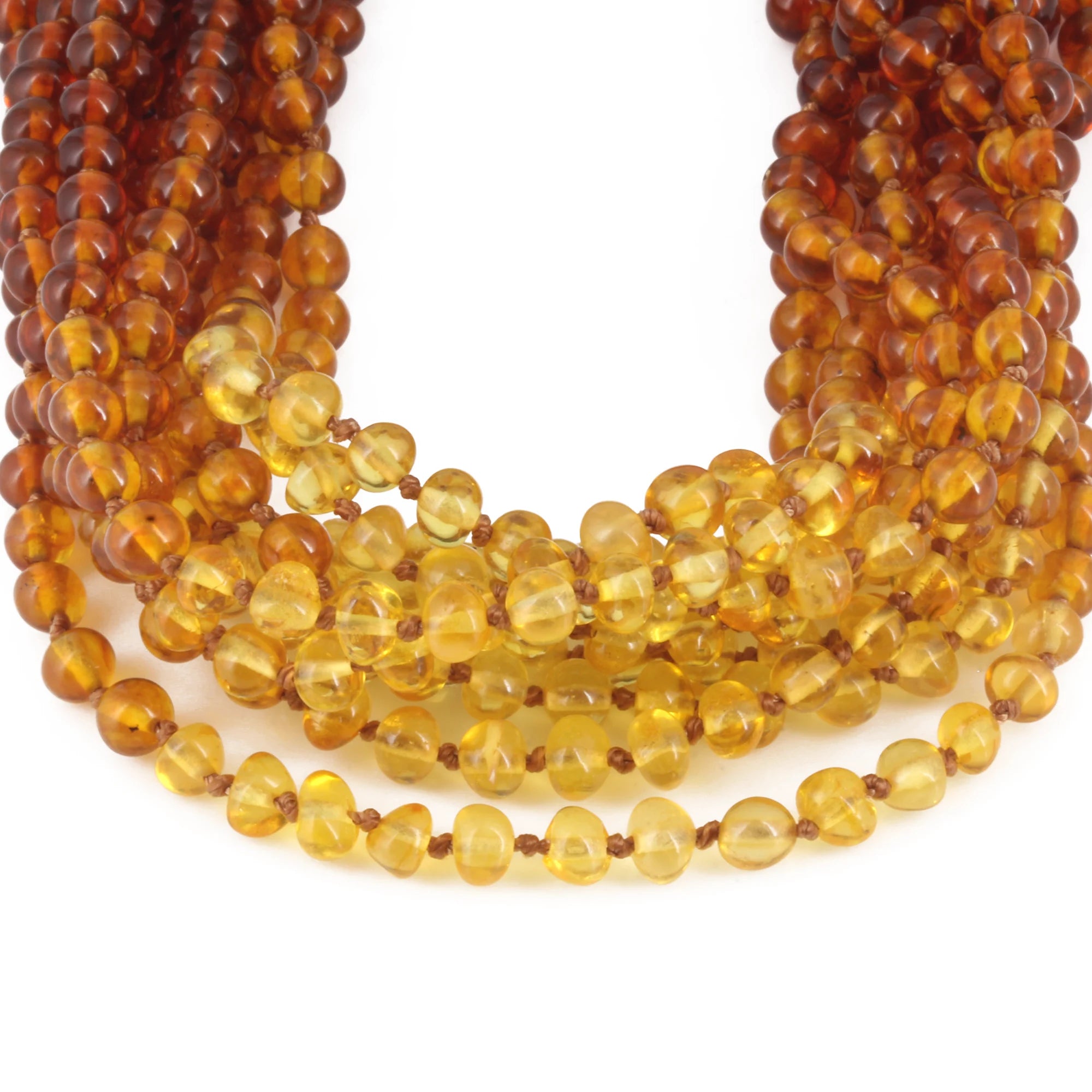 BALTIC AMBER ADULT NECKLACES LOT OF 10pcs - BAROQUE. XB54R2