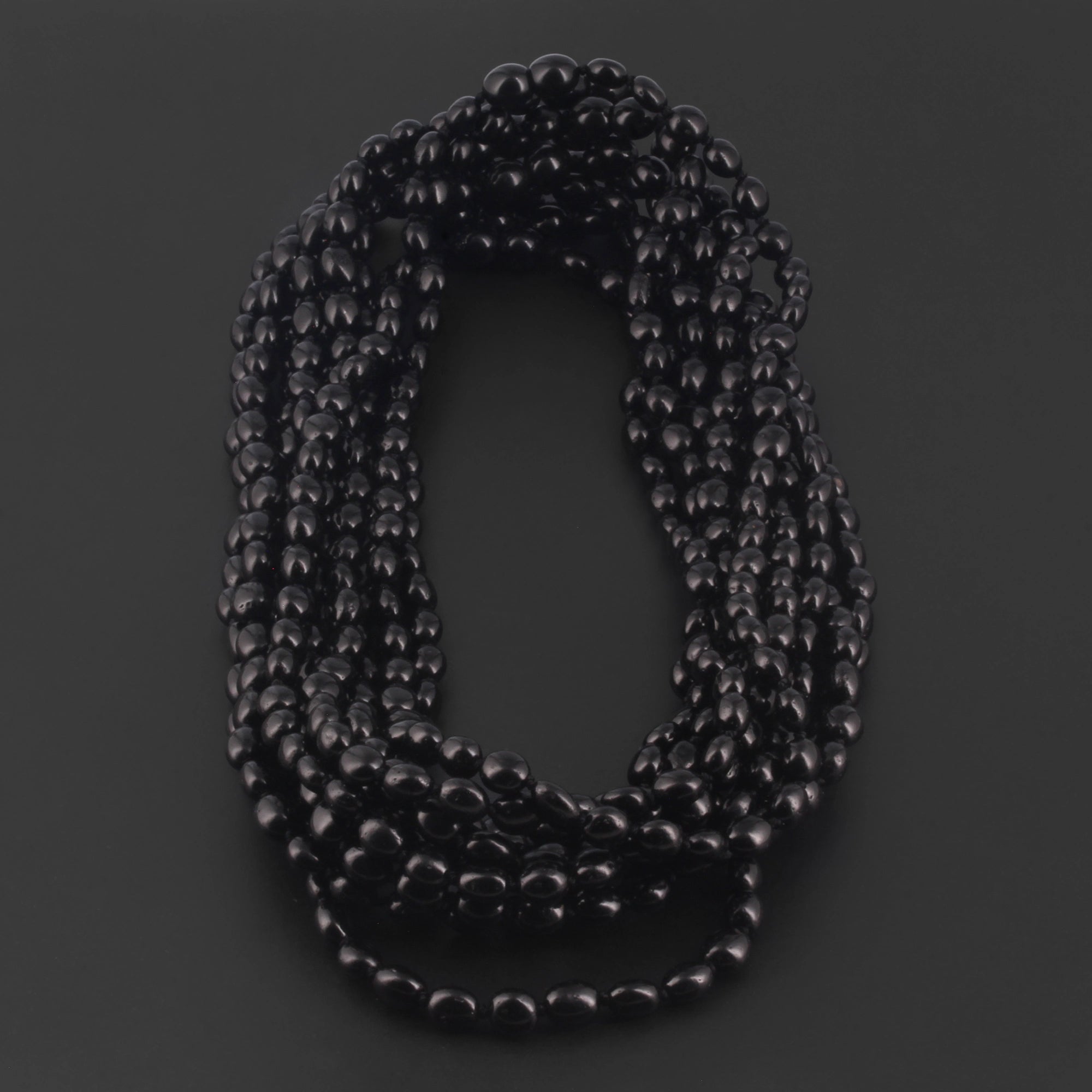 Baltic Amber Adult Necklace Olive Black Glossy Finish – Wholesale Lot of 10pcs - 45cm / 17.7in – XO54B