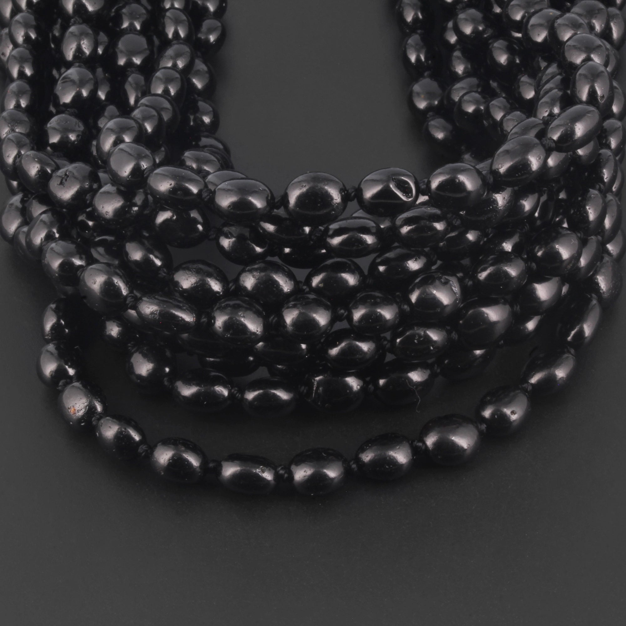 Baltic Amber Adult Necklace Olive Black Glossy Finish – Wholesale Lot of 10pcs - 45cm / 17.7in – XO54B