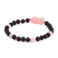 Baltic Amber & Morganite Baby Teething Bracelet Baroque Multicolor Glossy Finish - Wholesale Lot of 10pcs - 14cm / 5.5in - LE558-S