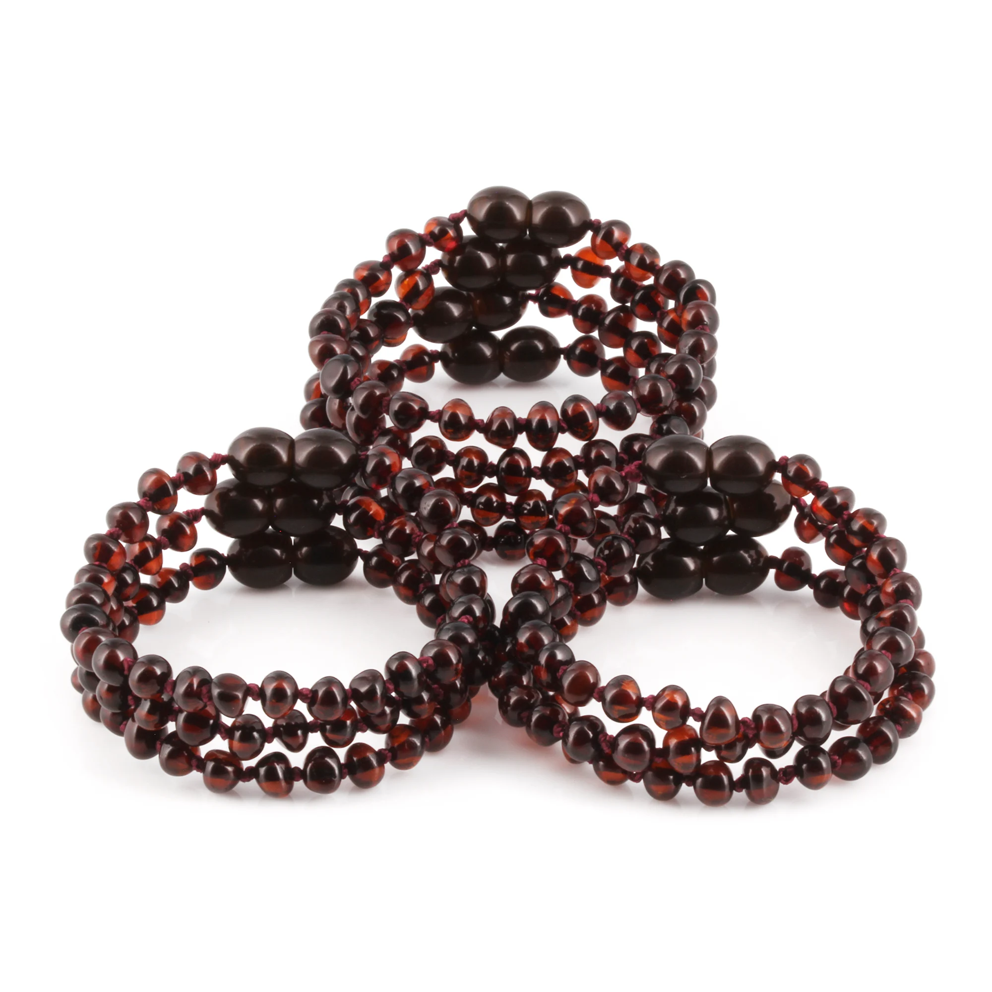 BALTIC AMBER BABY TEETHING BRACELETS LOT OF 10pcs -  BAROQUE. XB54DC