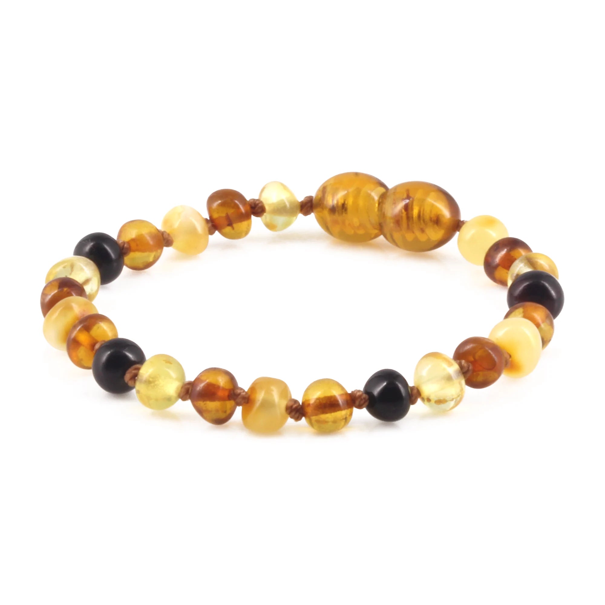 BALTIC AMBER BABY TEETHING BRACELETS LOT OF 10pcs -  BAROQUE. XB54M