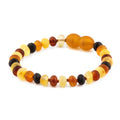 BALTIC AMBER BABY TEETHING BRACELETS LOT OF 10pcs - ROUNDEL. XR53MM