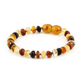 BALTIC AMBER BABY TEETHING BRACELETS LOT OF 10pcs - ROUNDEL. XR53M