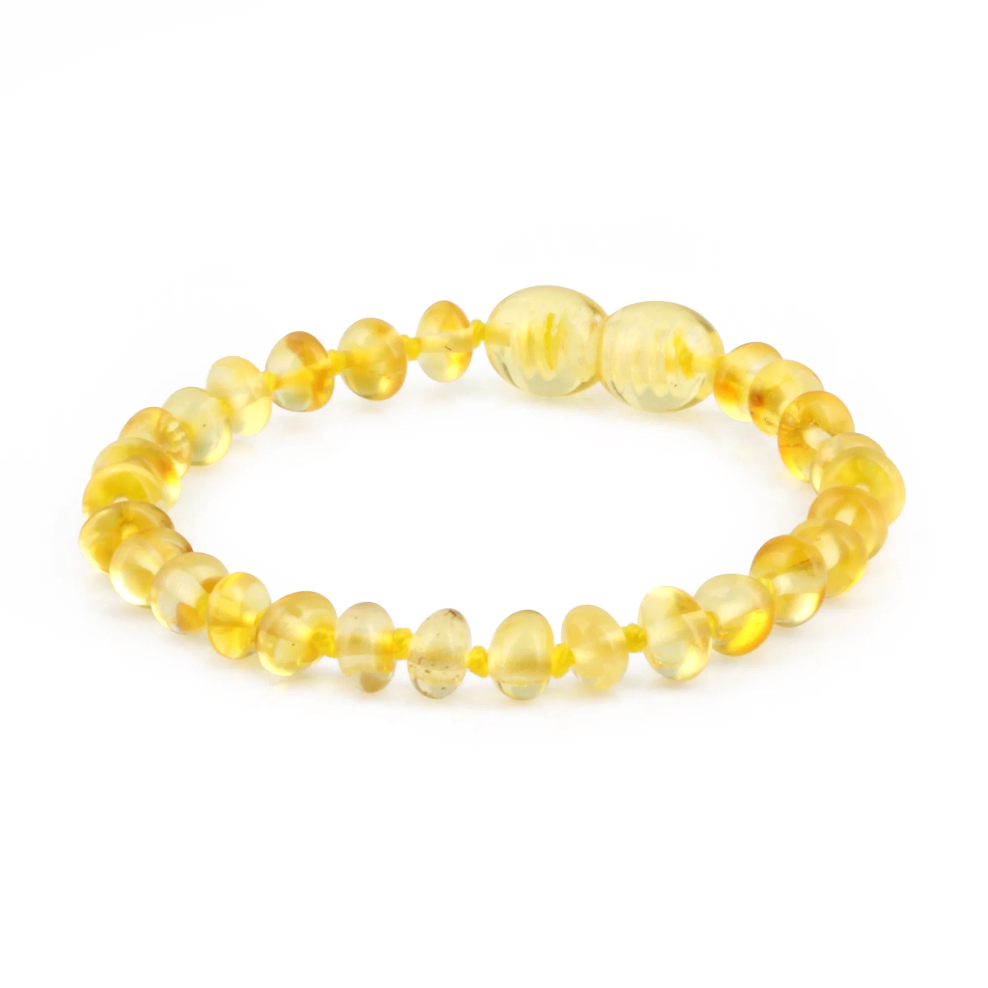 BALTIC AMBER BABY TEETHING BRACELETS LOT OF 10pcs - ROUNDEL. XR53Y