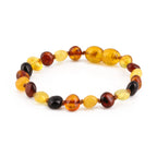BALTIC AMBER BABY TEETHING BRACELETS LOT OF 10pcs - SIDE DRILL. XS64M