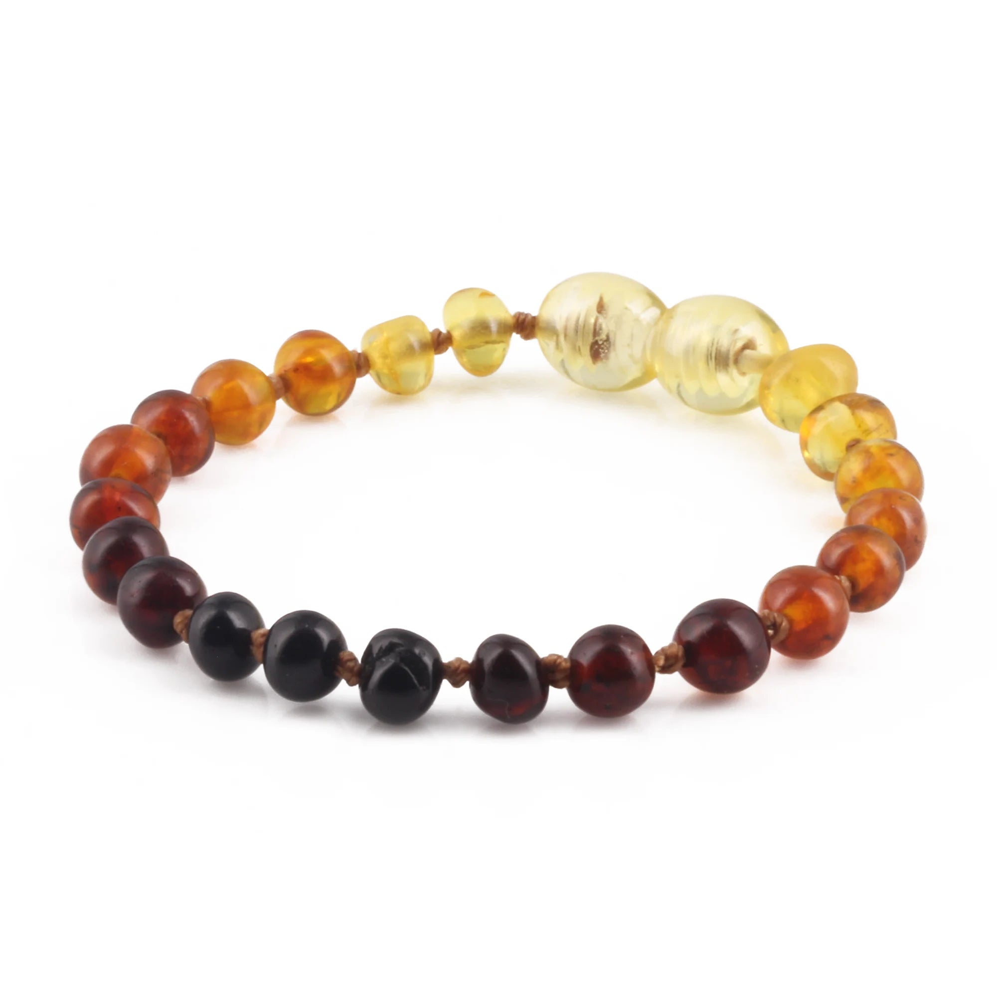 BALTIC AMBER BABY TEETHING BRACELETS LOT OF 10pcs - BAROQUE. XB54R1