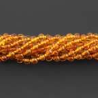 Baltic Amber Baby Teething Bracelet Baroque Light Cognac Glossy Finish - Wholesale Lot of 10pcs - 14cm / 5.5in - XB54LC