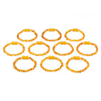 BALTIC AMBER BABY TEETHING BRACELETS LOT OF 10pcs -  BAROQUE. XB43LC