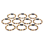 Baltic Amber Baby Teething Bracelet Baroque Multicolor Matte Finish - Wholesale Lot of 10pcs - 14cm / 5.5in - XB54M2M
