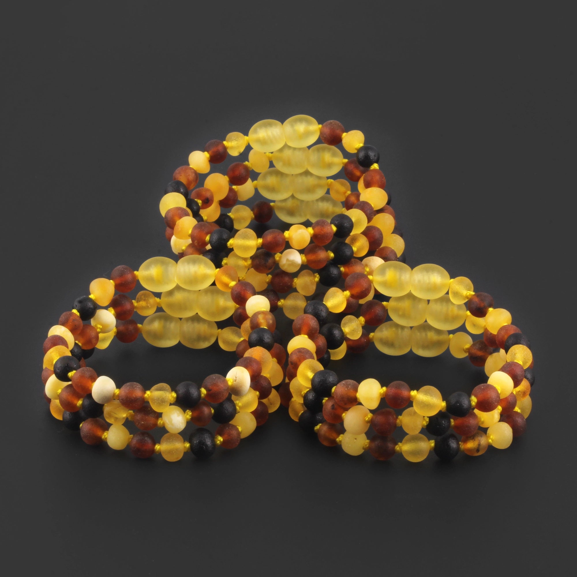 BALTIC AMBER BABY TEETHING BRACELETS LOT OF 10pcs - BAROQUE. XB54M1M