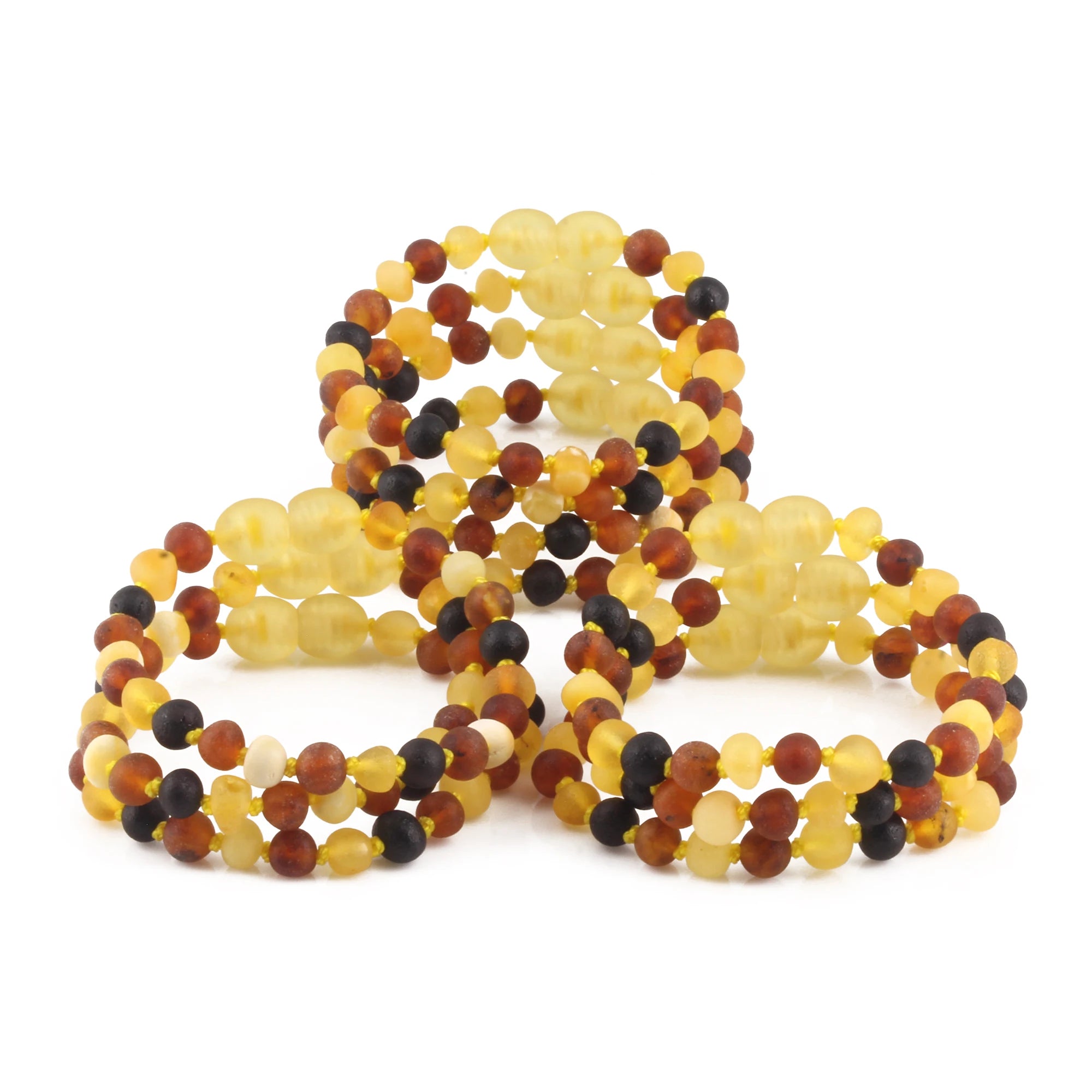 BALTIC AMBER BABY TEETHING BRACELETS LOT OF 10pcs - BAROQUE. XB54M1M