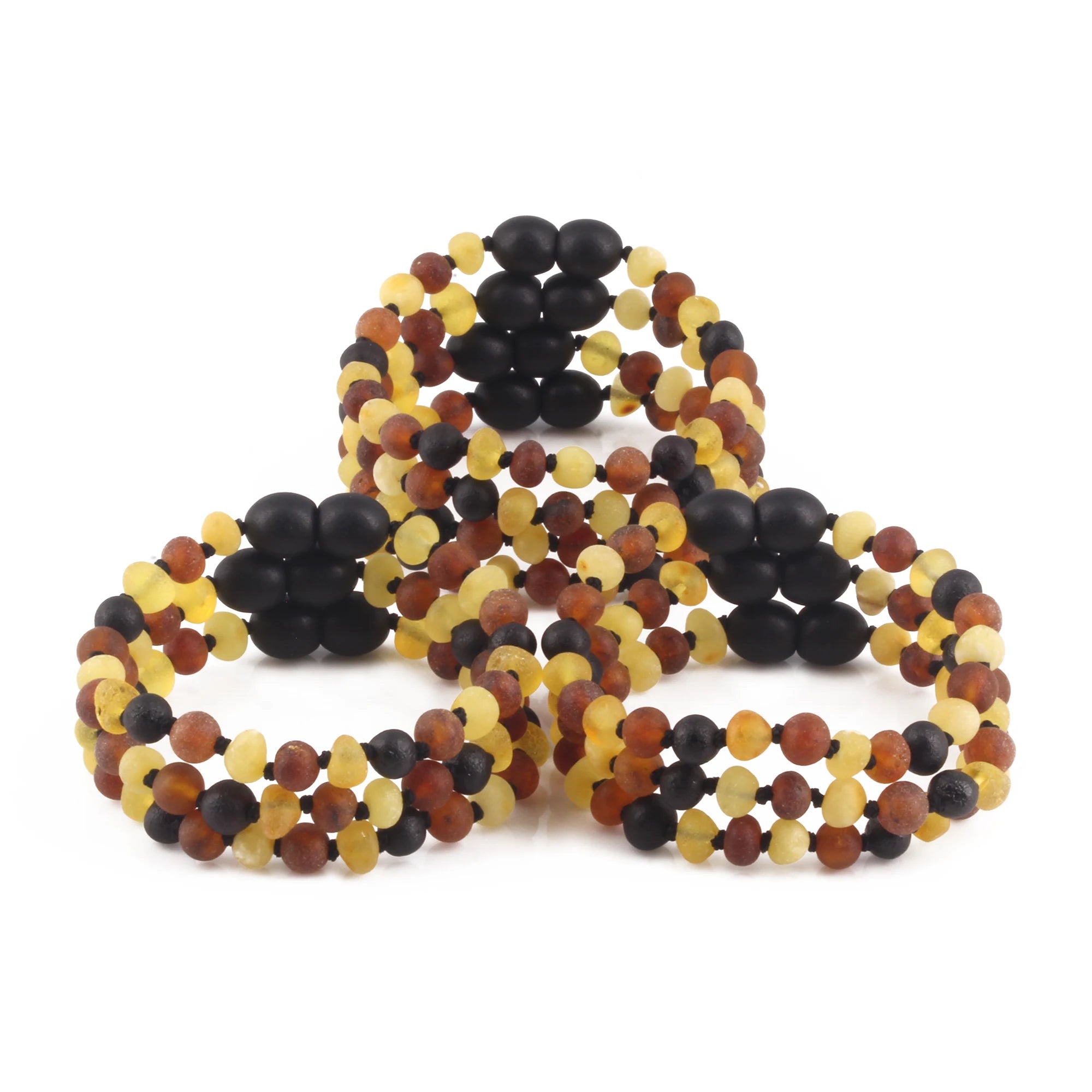 BALTIC AMBER BABY TEETHING BRACELETS LOT OF 10pcs - BAROQUE. XB54M2M
