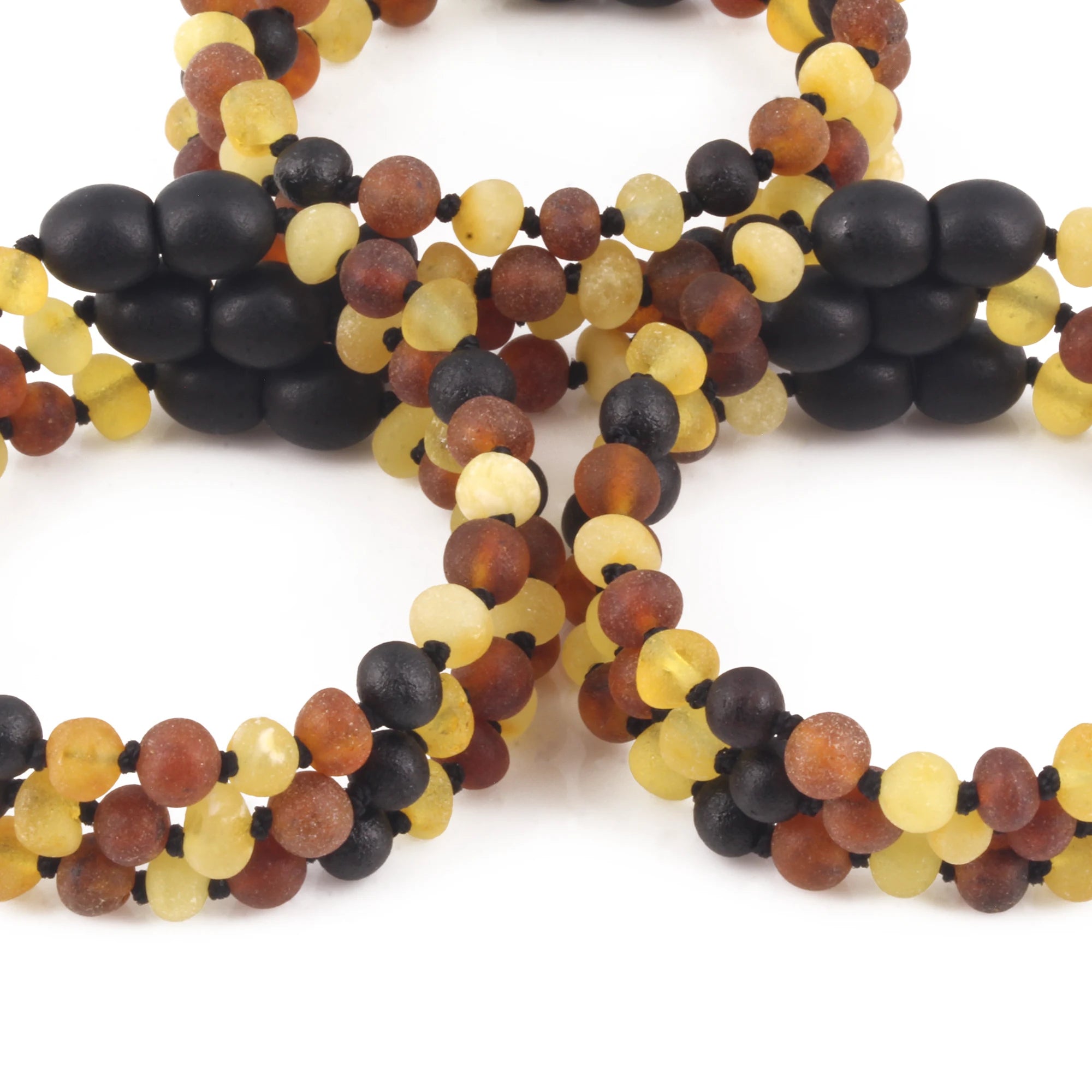 BALTIC AMBER BABY TEETHING BRACELETS LOT OF 10pcs - BAROQUE. XB54M2M