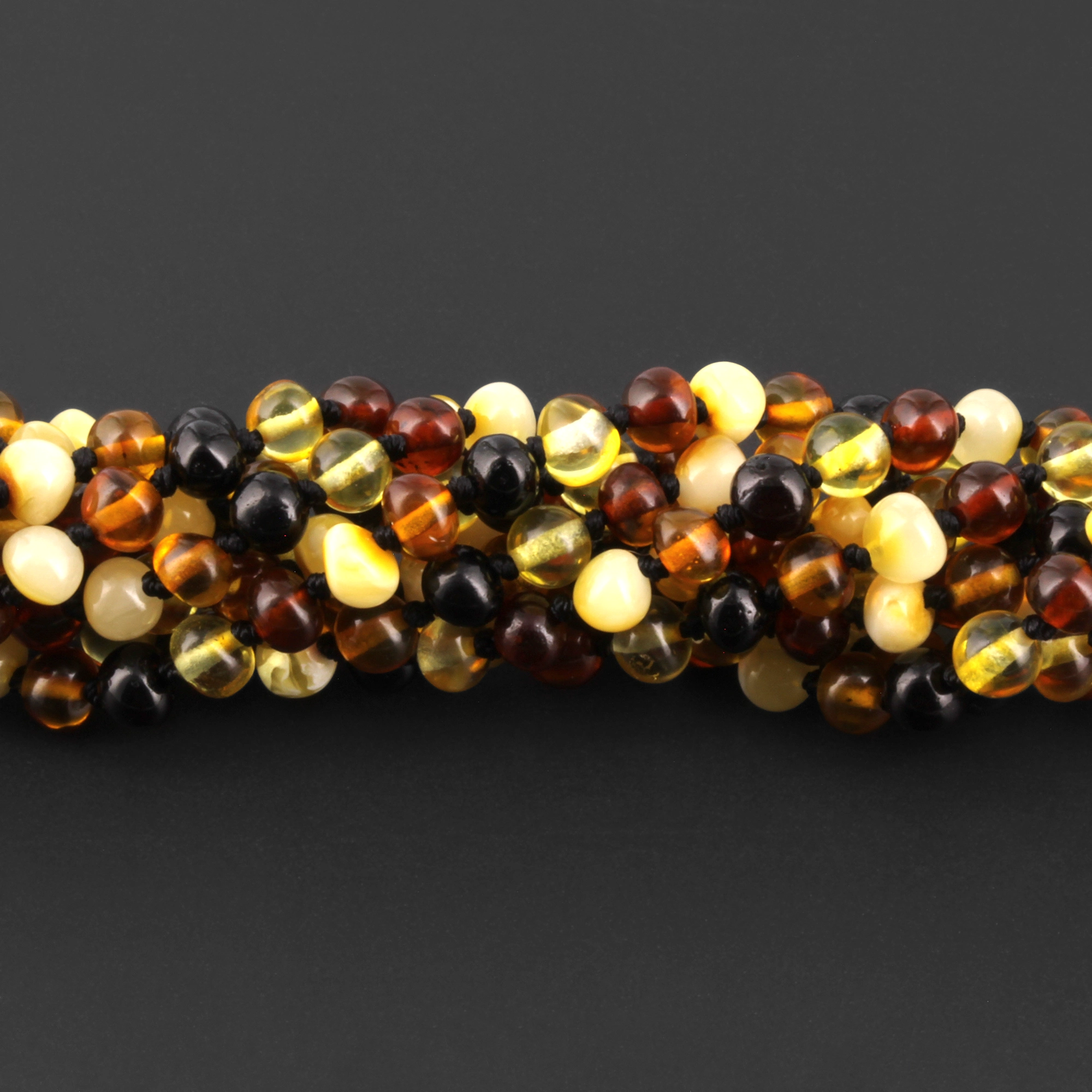 BALTIC AMBER BABY TEETHING BRACELETS LOT OF 10pcs - BAROQUE. XB54M2