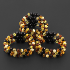 BALTIC AMBER BABY TEETHING BRACELETS LOT OF 10pcs - BAROQUE. XB54M2