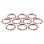 BALTIC AMBER BABY TEETHING BRACELETS WITH AMETHYST LOT OF 10pcs. LE515-B