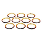 BALTIC AMBER BABY TEETHING BRACELETS LOT OF 10pcs - BAROQUE. XB54R1