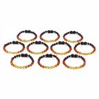 BALTIC AMBER BABY TEETHING BRACELETS LOT OF 10pcs - BAROQUE. XB54R2