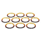 BALTIC AMBER BABY TEETHING BRACELETS LOT OF 10pcs - BAROQUE. XB54R1M