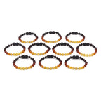 BALTIC AMBER BABY TEETHING BRACELETS LOT OF 10pcs - BAROQUE. XB54R2M