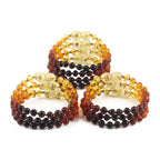 BALTIC AMBER BABY TEETHING BRACELETS LOT OF 10pcs - BAROQUE. XB54R1