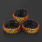 BALTIC AMBER BABY TEETHING BRACELETS LOT OF 10pcs - BAROQUE. XB54R2