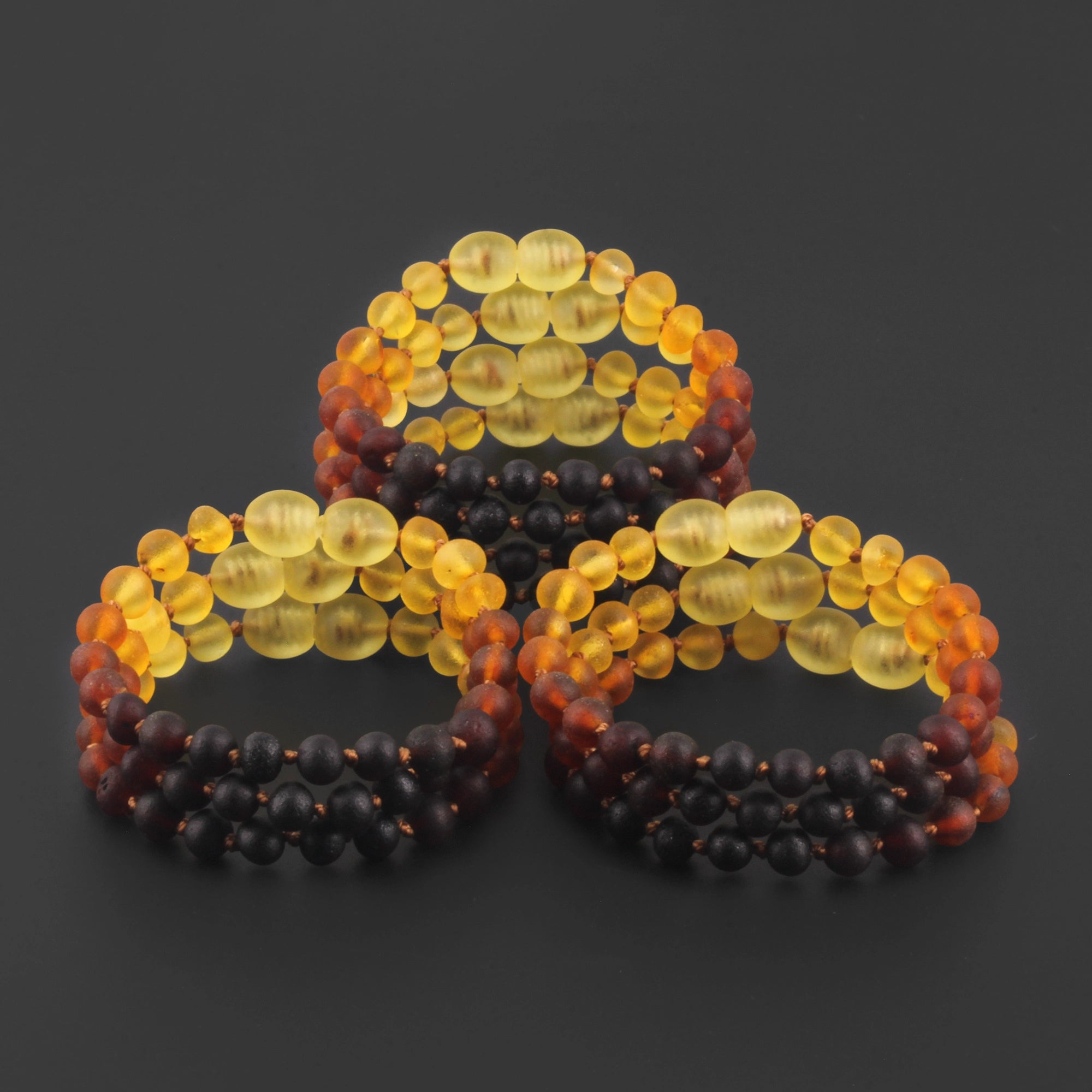 BALTIC AMBER BABY TEETHING BRACELETS LOT OF 10pcs - BAROQUE. XB54R1M