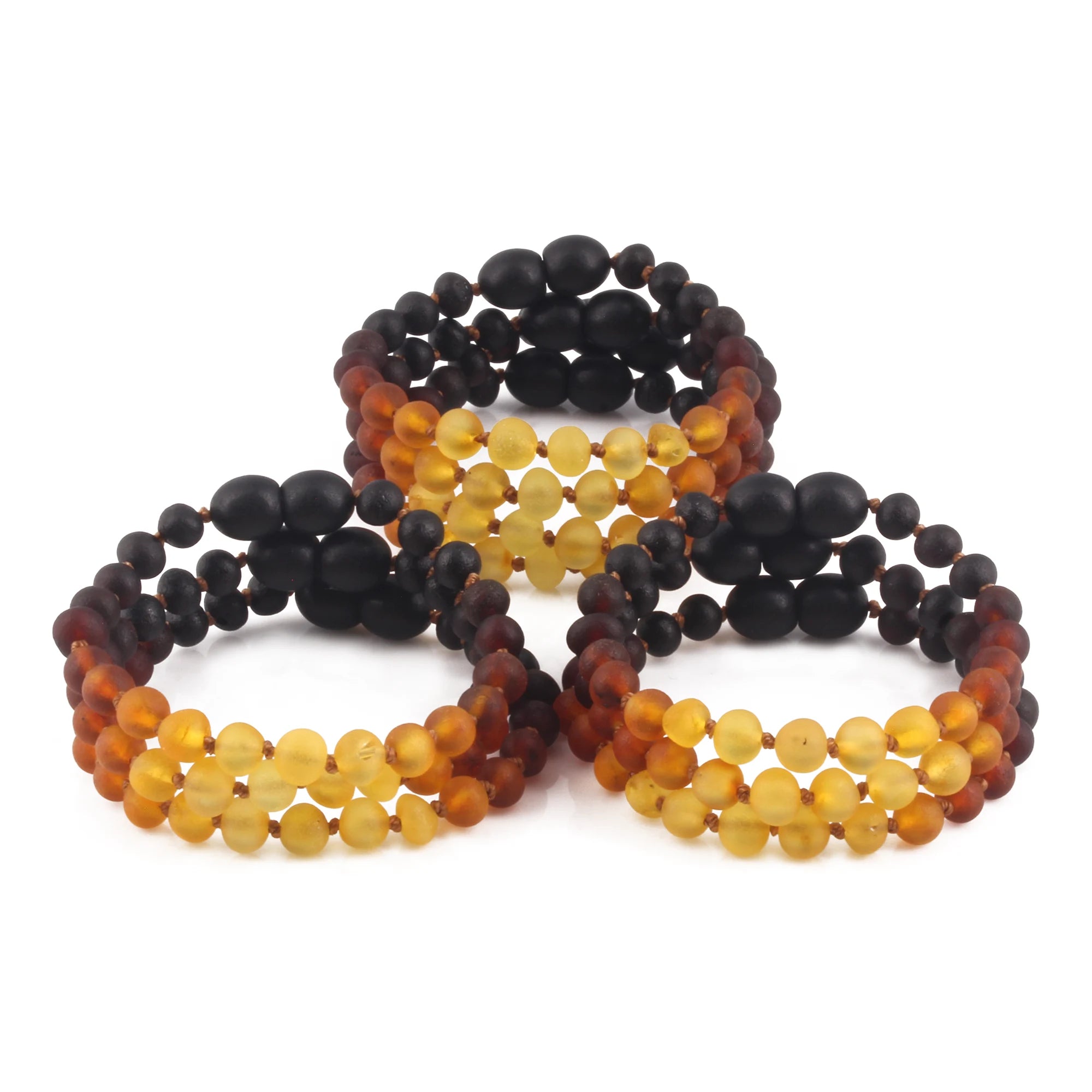 BALTIC AMBER BABY TEETHING BRACELETS LOT OF 10pcs - BAROQUE. XB54R2M