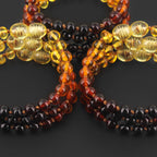 BALTIC AMBER BABY TEETHING BRACELETS LOT OF 10pcs - BAROQUE. XB54R1