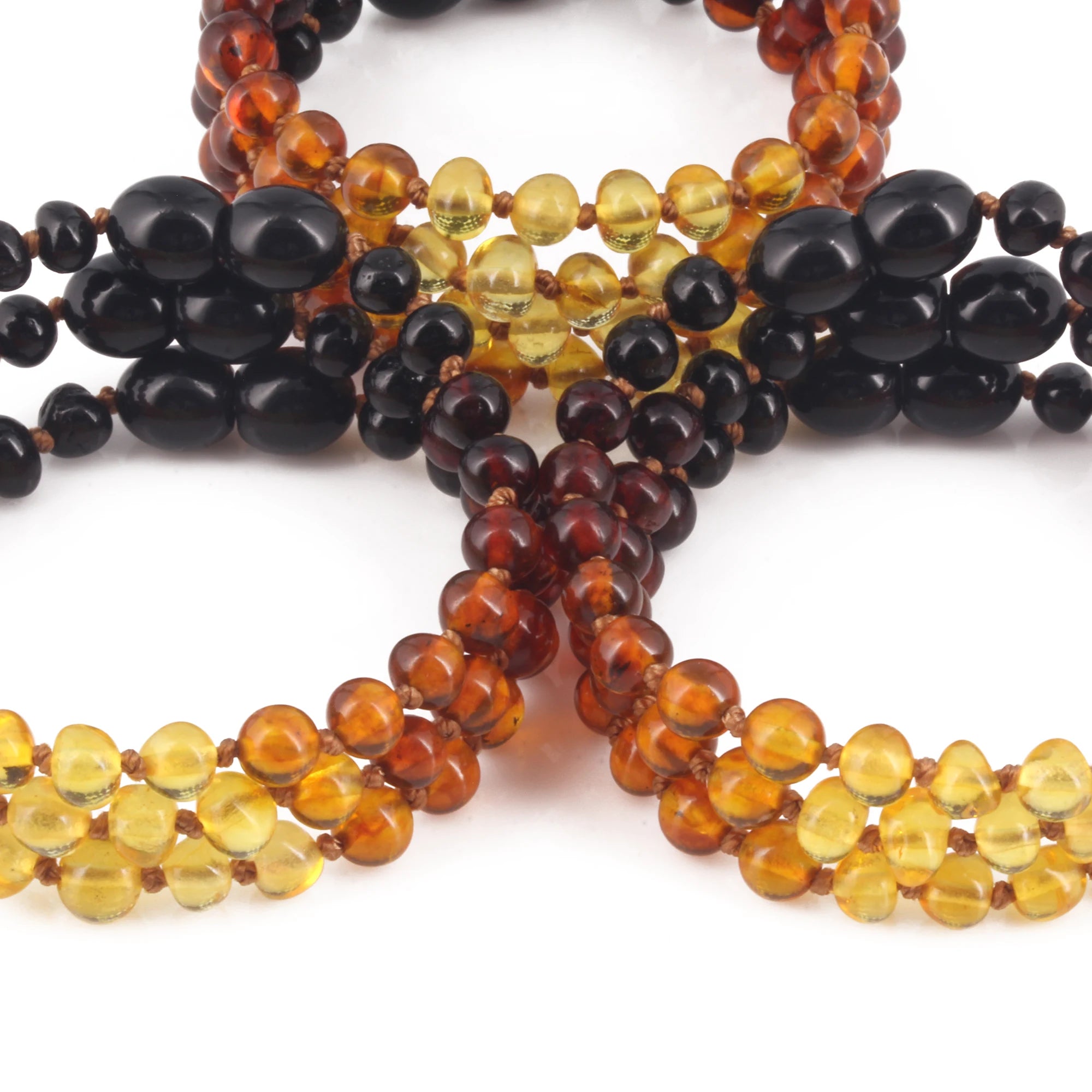 BALTIC AMBER BABY TEETHING BRACELETS LOT OF 10pcs - BAROQUE. XB54R2