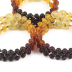 BALTIC AMBER BABY TEETHING BRACELETS LOT OF 10pcs - BAROQUE. XB54R1M