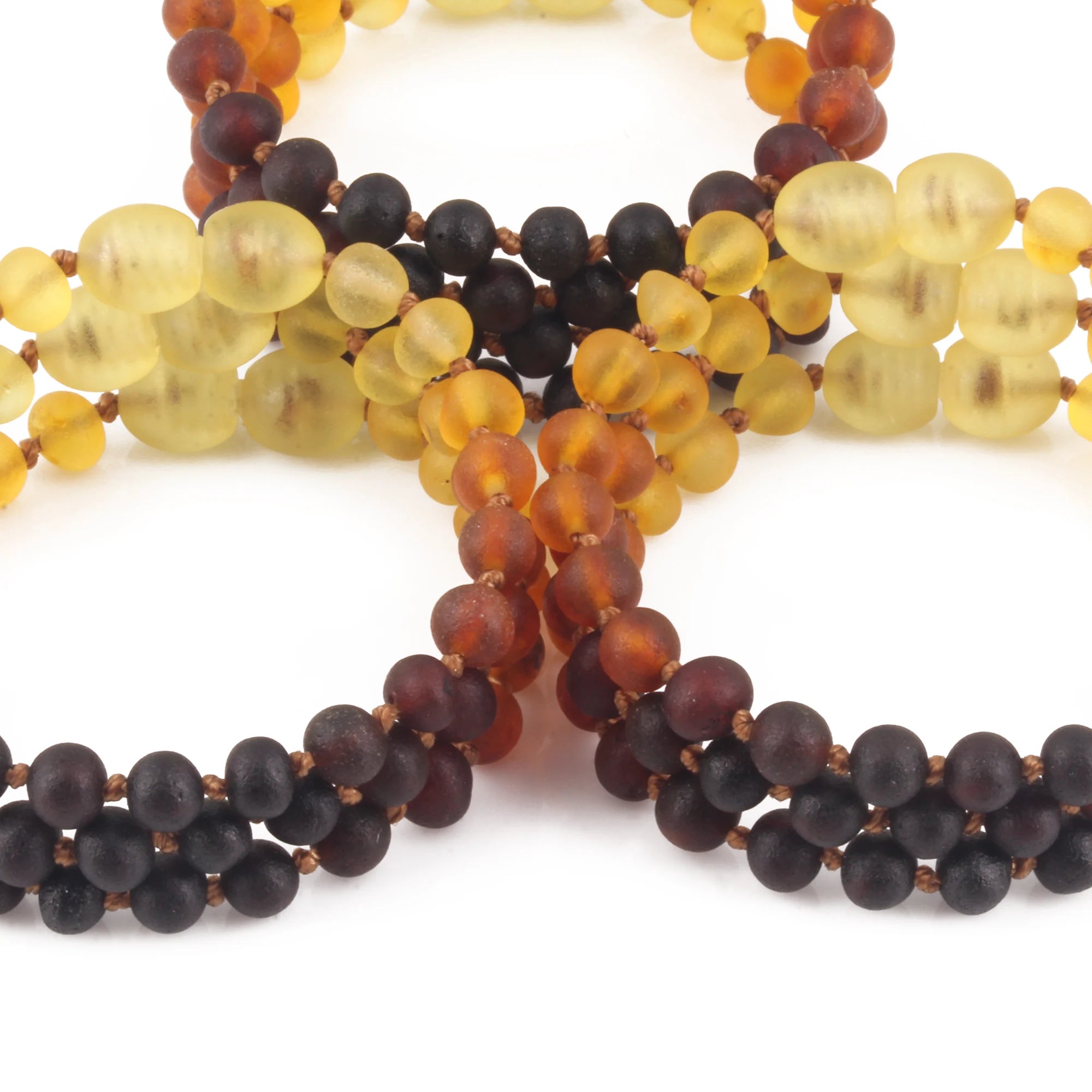 BALTIC AMBER BABY TEETHING BRACELETS LOT OF 10pcs - BAROQUE. XB54R1M