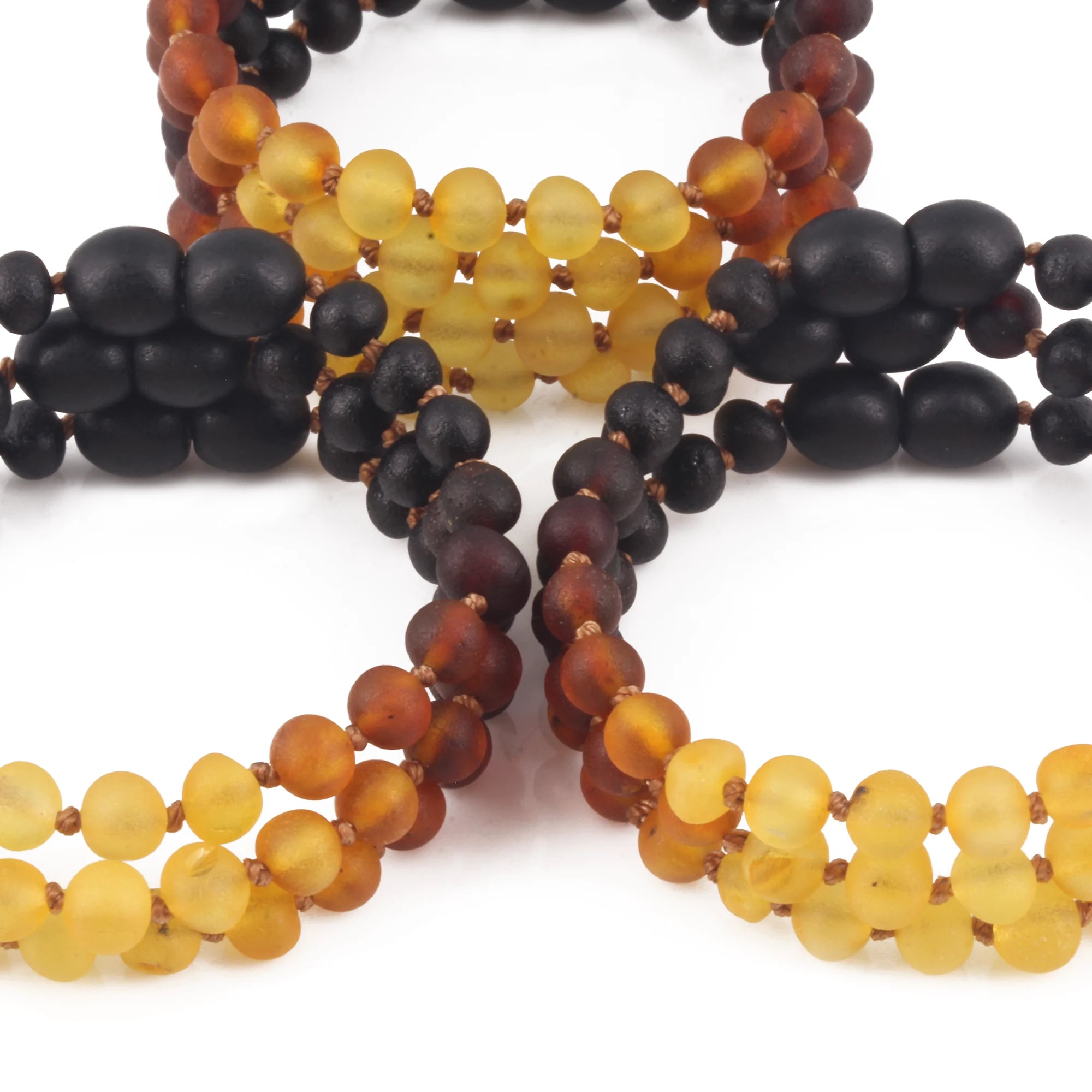 BALTIC AMBER BABY TEETHING BRACELETS LOT OF 10pcs - BAROQUE. XB54R2M