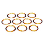 BALTIC AMBER BABY TEETHING BRACELETS LOT OF 10pcs - BAROQUE. XB54RA1