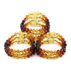 BALTIC AMBER BABY TEETHING BRACELETS LOT OF 10pcs - BAROQUE. XB54RA1