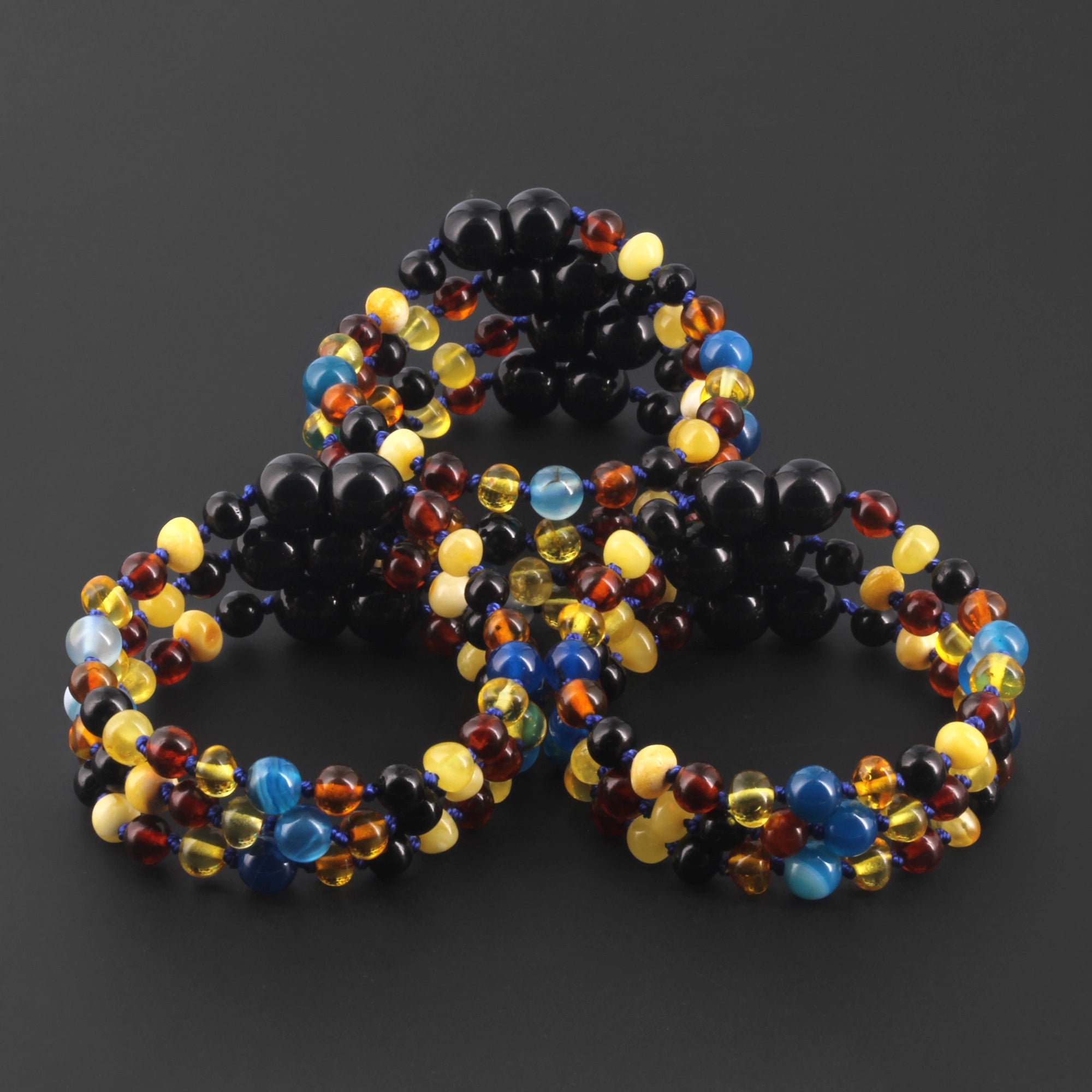 BALTIC AMBER BABY TEETHING BRACELETS LOT OF 10pcs - GEMS COLLECTION. LE464 V3