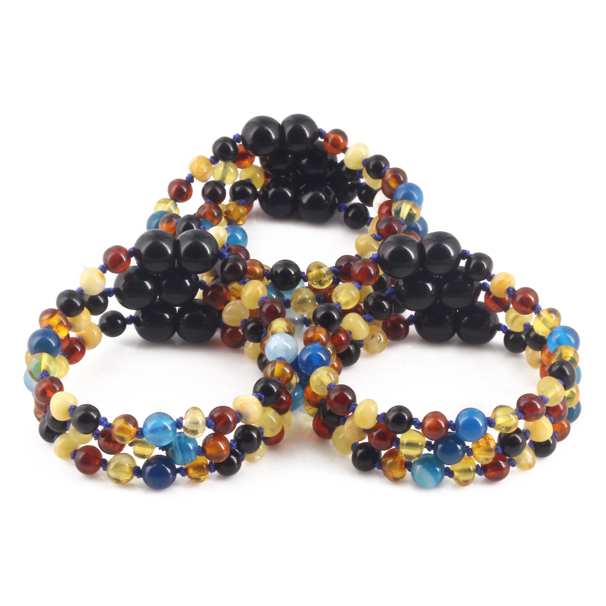 BALTIC AMBER BABY TEETHING BRACELETS LOT OF 10pcs - GEMS COLLECTION. LE464 V3