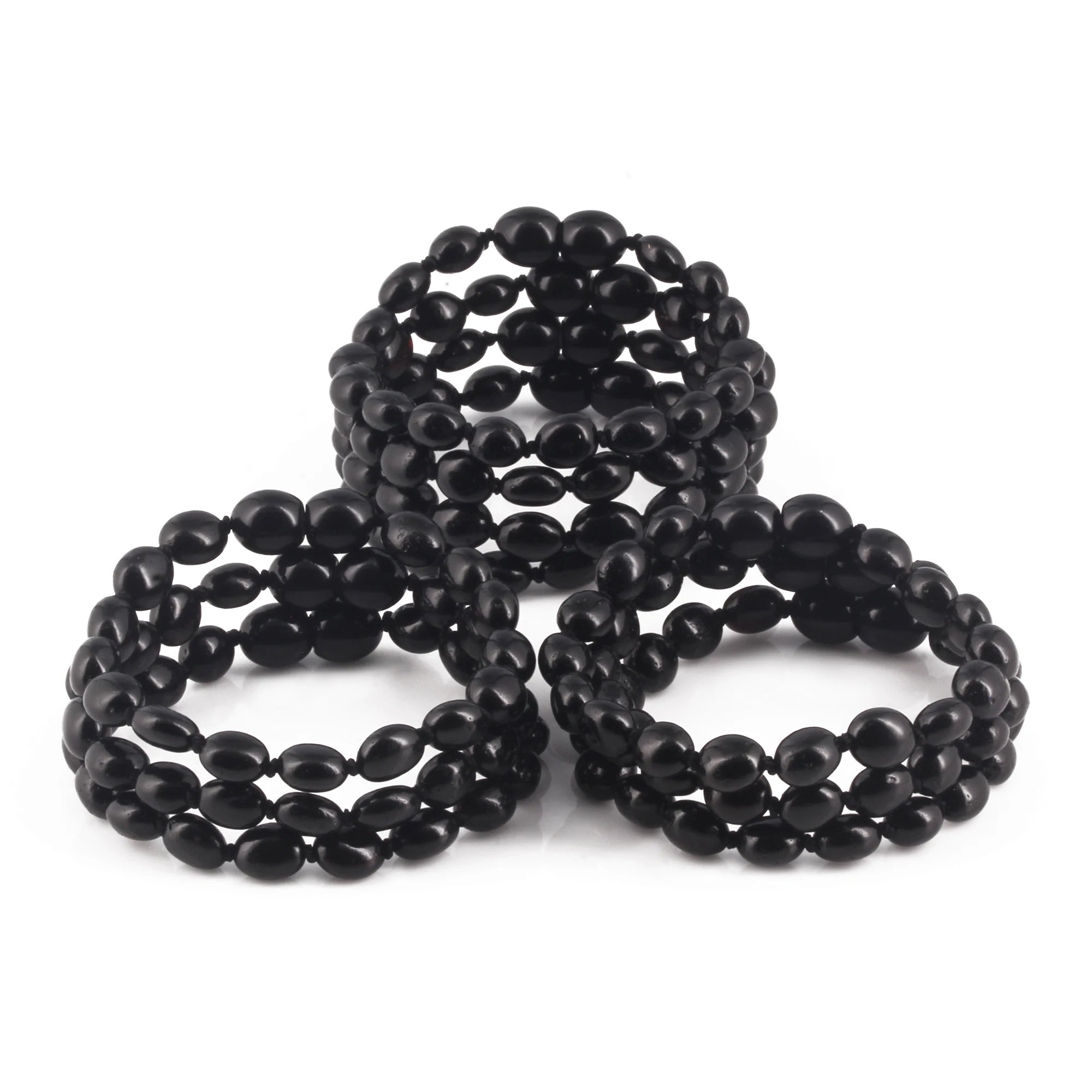 BALTIC AMBER BABY TEETHING BRACELETS LOT OF 10pcs -  OLIVE. XO54B