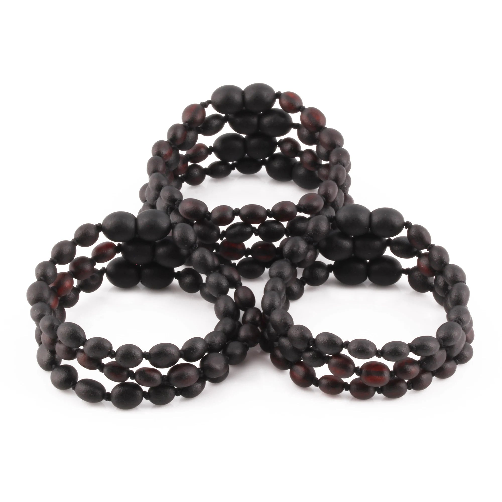 BALTIC AMBER BABY TEETHING BRACELETS LOT OF 10pcs - OLIVE. XO54BM