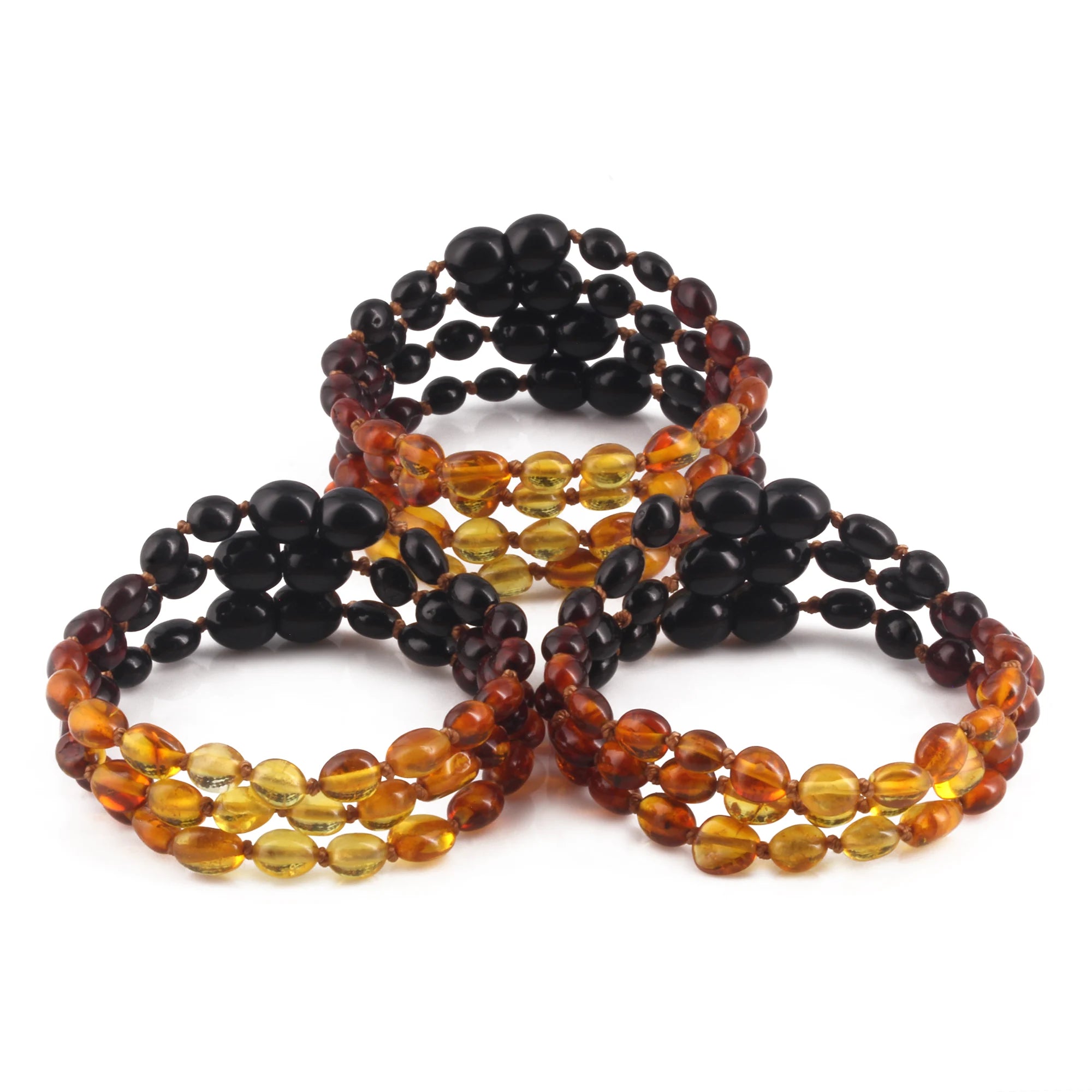 BALTIC AMBER BABY TEETHING BRACELETS LOT OF 10pcs - OLIVE. XO54R2