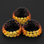 BALTIC AMBER BABY TEETHING BRACELETS LOT OF 10pcs - OLIVE. XO54R2M