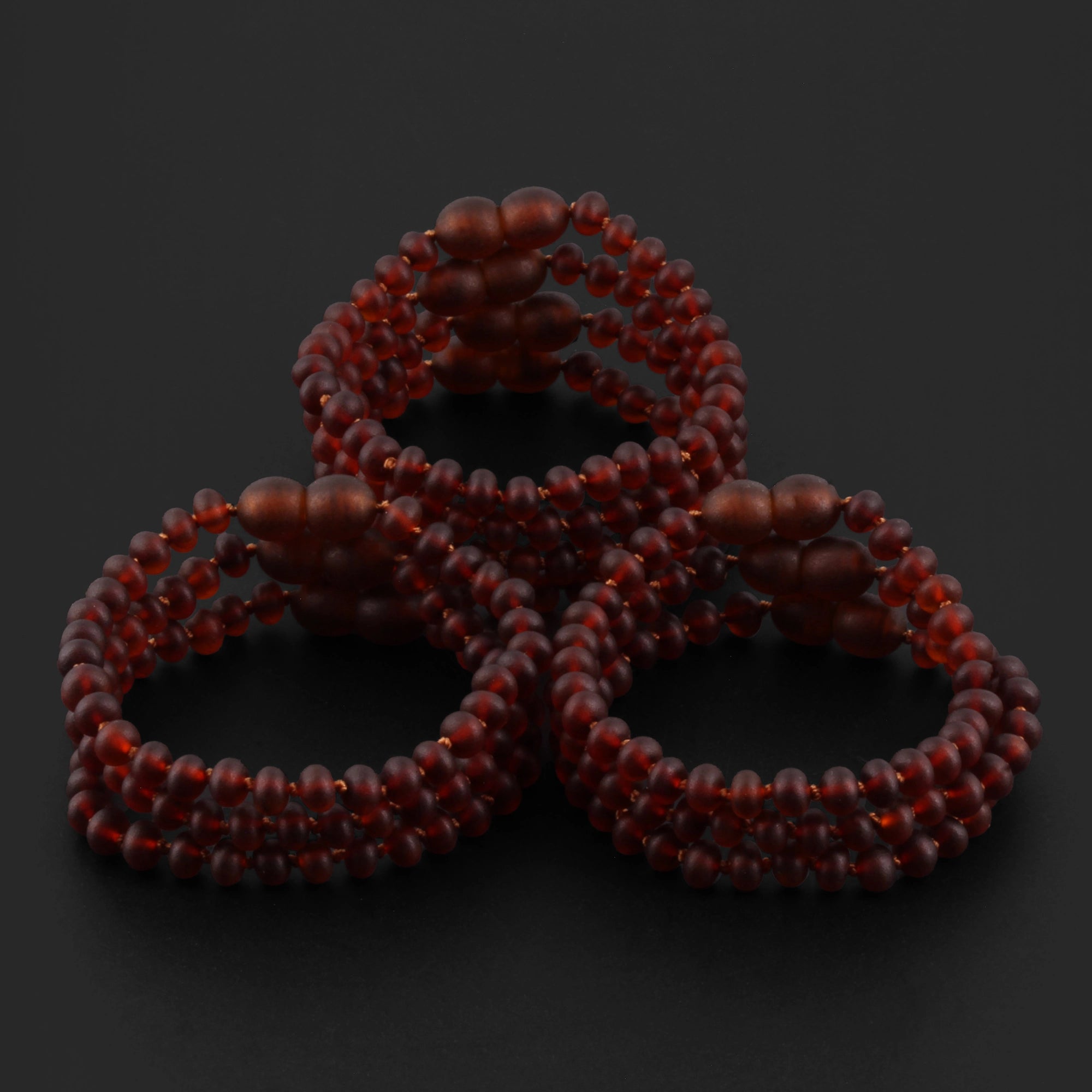 BALTIC AMBER BABY TEETHING BRACELETS LOT OF 10pcs - ROUNDEL. XR53CM