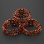 BALTIC AMBER BABY TEETHING BRACELETS LOT OF 10pcs - ROUNDEL. XR53C