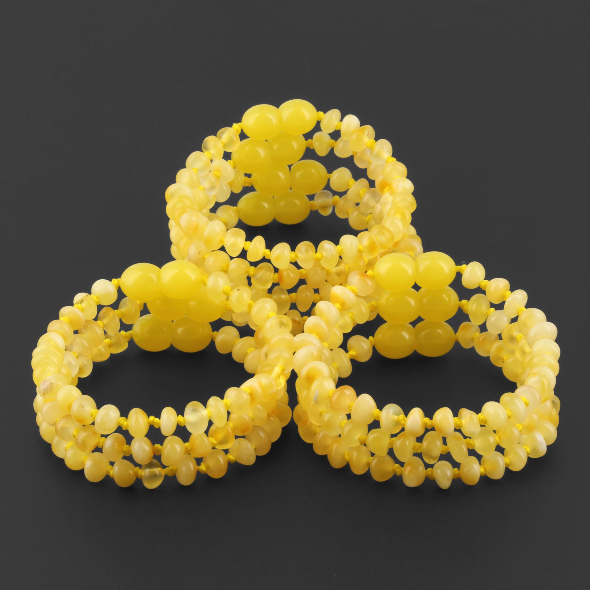 BALTIC AMBER BABY TEETHING BRACELETS LOT OF 10pcs - ROUNDEL. XR53MY